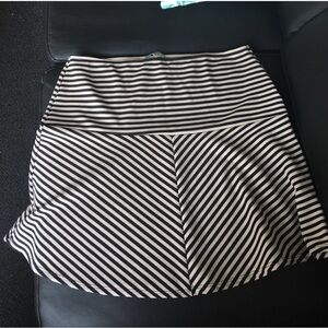 Charlotte Russe Black and White Striped Mini Skirt